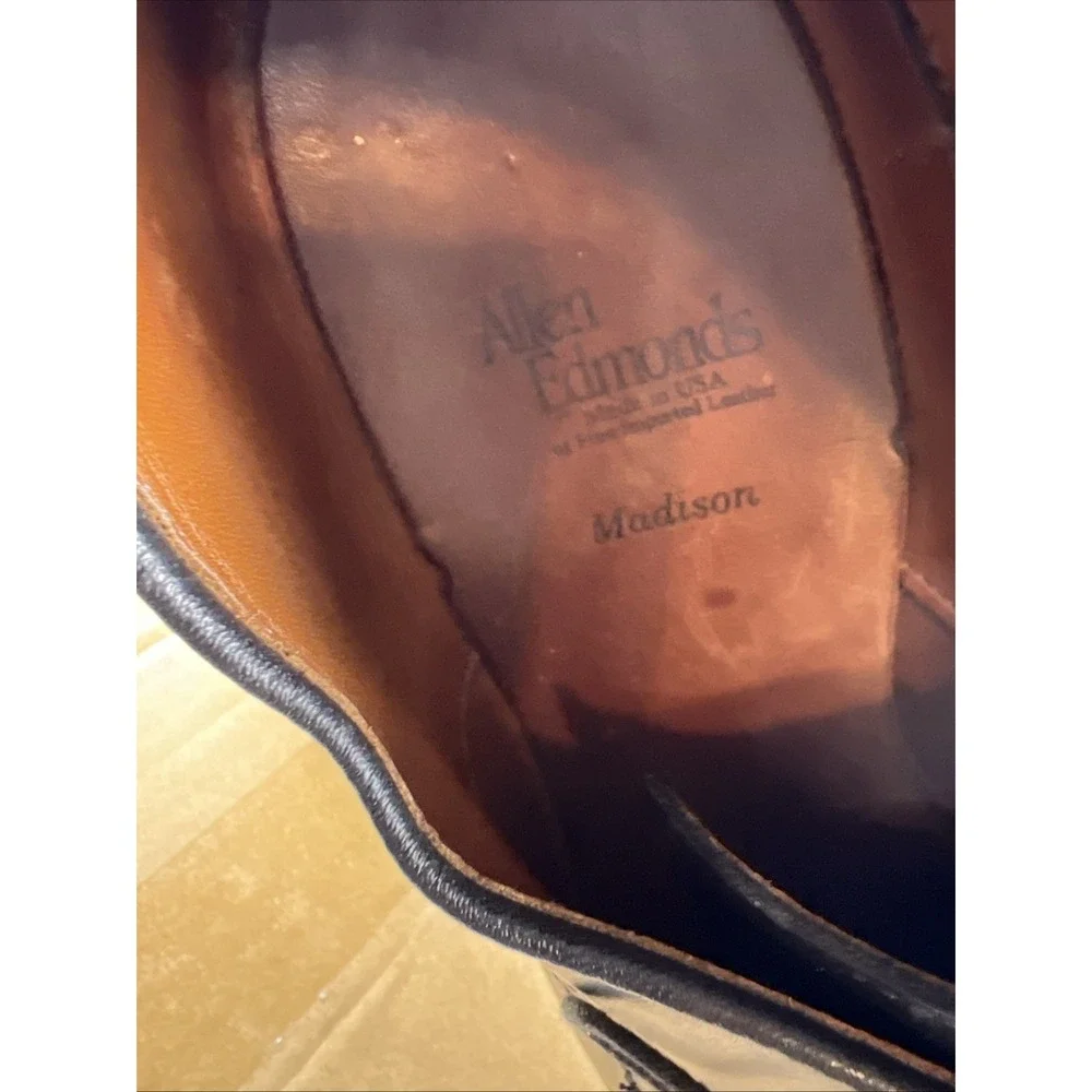 Allen Edmonds Madison Lace Up Leather Shoes Men's‎ 12 Black Made In USA Vintage